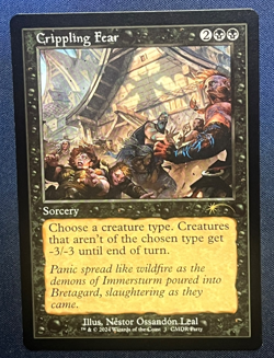 MTG Crippling Fear Retro Frame WPN & Gateway Promo Magic the Gathering TCG - Image 1