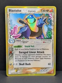 Blastoise Delta Species 2/100 Crystal Guardian Holo Ultra Rare Pokemon TCG MP+ - Image 1