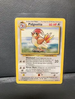 Pidgeotto Base Set Unlimited Vintage Pokemon Card - Image 1