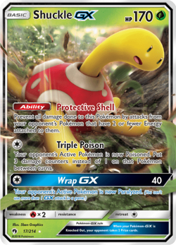 Shuckle GX 17/214 Ultra Rare Lost Thunder Pokemon TCG Near Mint - Image 1