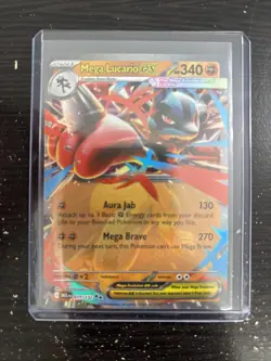 MEGA LUCARIO EX 077/132 MEGA EVOLUTIONS POKEMON TCG (DOUBLE RARE, NM) (SKU 1-3) - Image 1