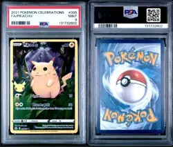 2021 POKEMON CELEBRATIONS #005 FULL ART/PIKACHU PSA 9 Fast Shipping - Image 3