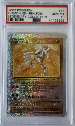 2002 POKEMON LEGENDARY COLLECTION #13 HITMONLEE-REV.FOIL PSA 10 - Image 1