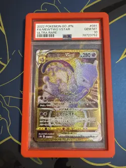 2022 Pokemon Mewtwo VSTAR Ultra Rare Pokemon GO JPN 091/071 PSA 10 GEM MINT - Image 1