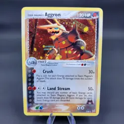 Pokemon TCG Team Magma's Aggron 7/95 EX Team Magma Vs Team Aqua LP Holo - Image 1