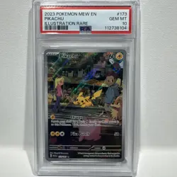 2023 POKEMON MEW EN-151 ILLUSTRATION RARE #173 PIKACHU PSA 10 - Image 1