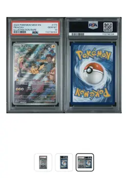 2023 POKEMON MEW EN-151 ILLUSTRATION RARE #173 PIKACHU PSA 10 - Image 3