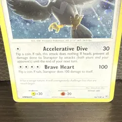 Pokemon TCG 1x Swirl 🌀 Staraptor 16/130 Holo Rare Diamond & Pearl Base HP - Image 4