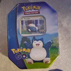 Pokemon TCG Pokemon GO Snorlax Tin Box Promo Booster Sealed English 2022 - Image 1
