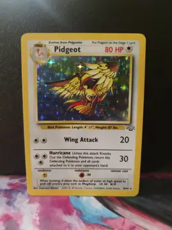 Pokemon TCG Pidgeot 8/64 Jungle Set Holo WOTC 1999 Rare Vintage HP Creased - Image 1