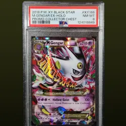 2016 POKEMON XY BLACK STAR PROMO COLLECTOR CHEST #XY166 M GENGAR EX PSA 8 - Image 1