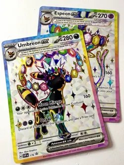 Espeon 175 Umbreon 176 Pokemon Prismatic Evolutions Figure Collection Promos NM+ - Image 1