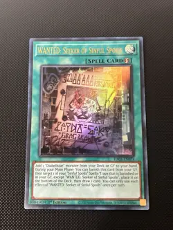 Yugioh | WANTED: Seeker Of Sinful Spoils RA03-EN074 Ultra Rare 1st Edition UR NM - Image 1