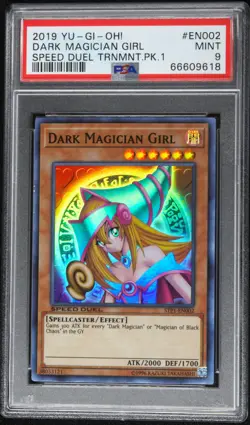 Yu-Gi-Oh! PSA 9 Dark Magician Girl STP1-EN002 Super Rare SPEED DUEL - Image 1