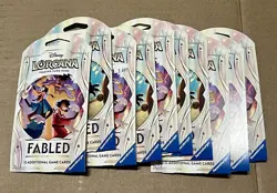 Lot of 10 Disney Lorcana Fabled Sleeved Booster Blister Packs - Image 1