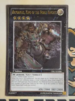 Artorigus, King of The Noble Knights CBLZ-EN086 Ultimate Rare 1st Edition NM EU - Image 3