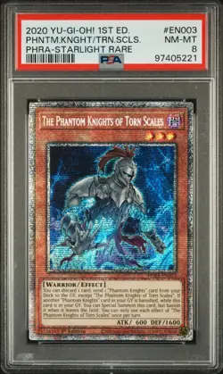 Yu-Gi-Oh! The Phantom Knights of Torn Scales PHRA-EN003 Starlight 1st Ed PSA 8 - Image 5