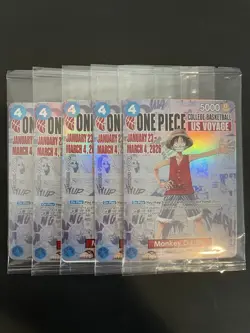 One Piece College Basketball US Voyage Monkey D. Luffy Card (Sealed) - Image 3