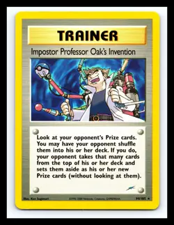💥 Pokemon TCG Card - Impostor Professor Oak's Invention 94/105 Neo Destiny Rare - Image 1