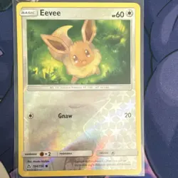 Pokemon Eevee 104/156 Reverse Holo Basic 2018 Card 60 HP - Image 1