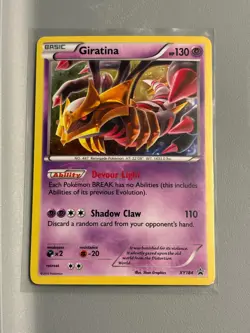 Pokemon Giratina TCG Holo Rare Black Star Promo Card XY184 MP - Image 1