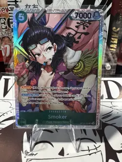Bandai One Piece Card game Smoker OP10-030 Special Rare Foil - Image 1