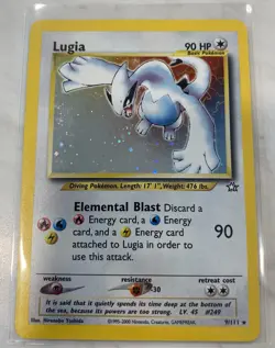 Pokemon Lugia Neo Genesis Rare Holo 9/111 90 HP 2000 Vintage Card Good Condition - Image 1