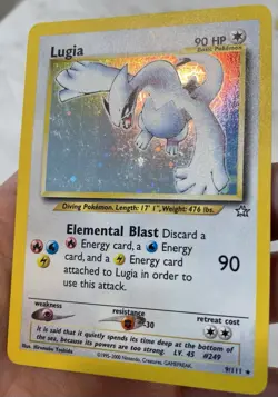 Pokemon Lugia Neo Genesis Rare Holo 9/111 90 HP 2000 Vintage Card Good Condition - Image 3