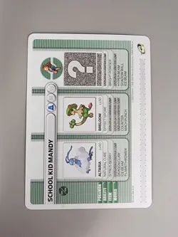 School kid mandy 2003 Pokemon Game Boy Advance GBA Battle E Reader Card RARE - Image 2