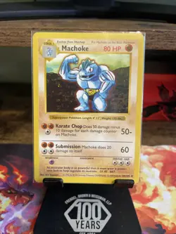 Pokemon TCG Machoke Base Set, Shadowless Uncommon Card 34/102 Light Play - Image 1
