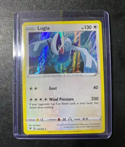 Lugia 132/185 Holo Vivid Voltage Pokemon TCG Error CardU Holo BleedU -LP #1 - Image 4