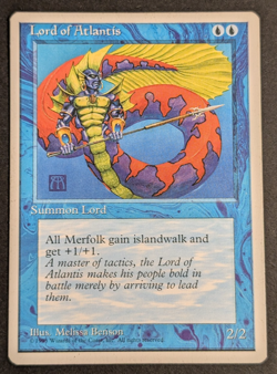 MTG Card - 1x Lord of Atlantis, Core Set Fourth Edition - 4th - MP Vintage Magic - Image 1