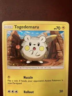 Togedemaru SM44 Sun & Moon SM Black Star Promo Holo Pokemon TCG Card - Image 2