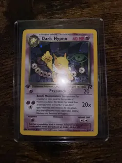 Pokemon Dark Hypno Holo Rare TCG Card 1st Edition 9/82 - Image 1