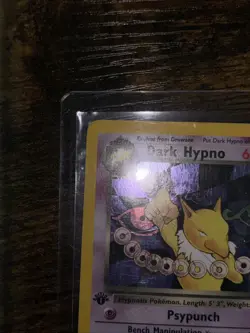 Pokemon Dark Hypno Holo Rare TCG Card 1st Edition 9/82 - Image 3