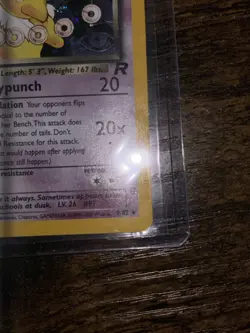 Pokemon Dark Hypno Holo Rare TCG Card 1st Edition 9/82 - Image 5