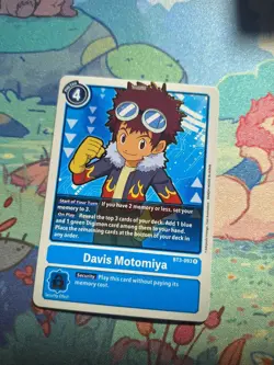Davis Motomiya BT3-093 Near Mint Unplayed Digimon Card - Image 1