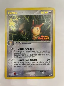 Furret 22/109 EX Team Rocket Returns Reverse Holo 80HP Rare Pokemon Card - Image 3