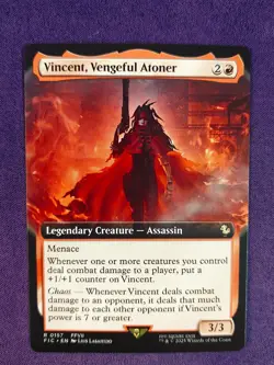 MTG Vincent, Vengeful Atoner 157 Rare Extended Art Final Fantasy FIC - Image 1