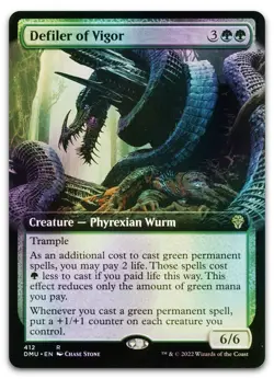 Defiler of Vigor (Extended Art) #412 (Foil) (NM) Dominaria United DMU Magic MTG - Image 1
