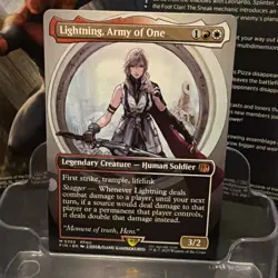 Final Fantasy MTG Magic The Gathering Lightning, Army or One Borderless Non Foil - Image 1