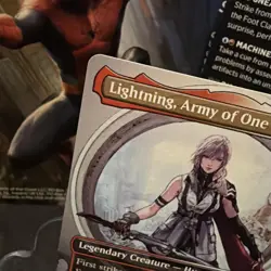 Final Fantasy MTG Magic The Gathering Lightning, Army or One Borderless Non Foil - Image 2
