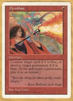 Pyroblast (Fifth Edition Core Set, Uncommon. English, 1997) NM MTG 5th - Image 1