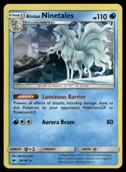 Alolan Ninetales - 28/147 (Cracked Ice Holo) 028/147 Deck Exclusives Pokemon TCG - Image 1
