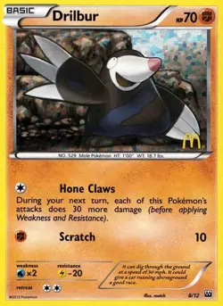DRILBUR - 8/12 - MCDONALD'S HOLO - PROMO HP TCG Pokemon - Image 1