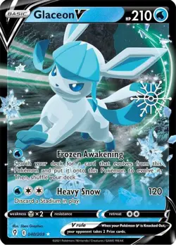 Glaceon V - 040/203 - Ultra Rare Promo (2023 Holiday Calendar) LP TCG Pokemon - Image 1