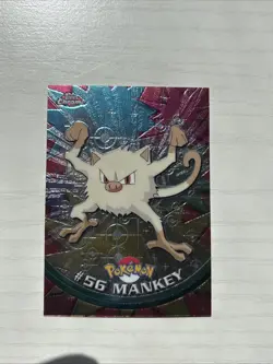 Pokemon Card - 2000 Topps Chrome Series 1 Mankey #56 Holo Foil - Image 1