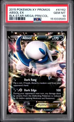 2015 POKEMON XY PROMO MEGA ABSOL-PREMIUM COLLECTION #XY62 ABSOL EX PSA 10 POP 6! - Image 1