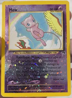 Pokemon Vintage Southern Islands Mew Reverse Cosmos Holo 1/18 - Image 4