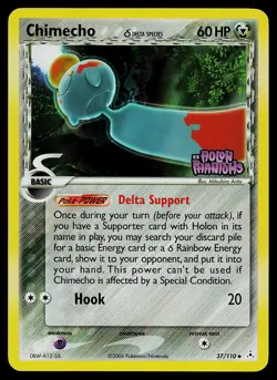 Pokemon Card - Chimecho Holon Phantoms 37/110 Uncommon Reverse Holo STAMPED - Image 1